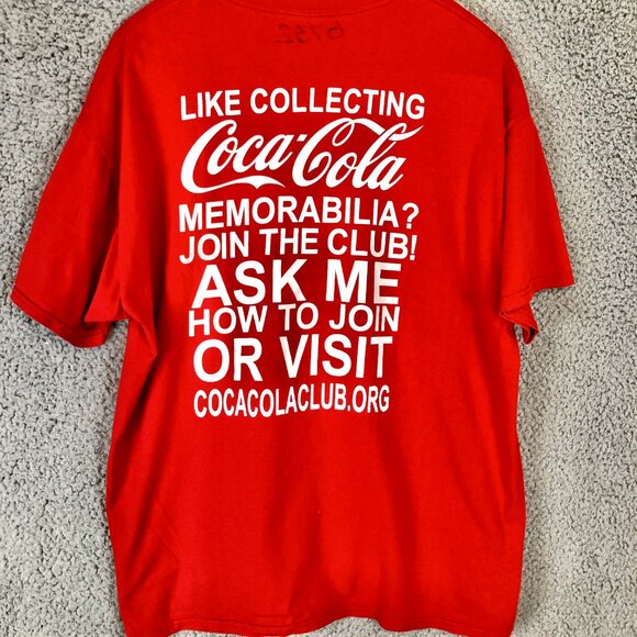 Vintage Coca Cola Memorabillia T shirt Size Large 100 Years Double Sided Tee - Picture 1 of 5
